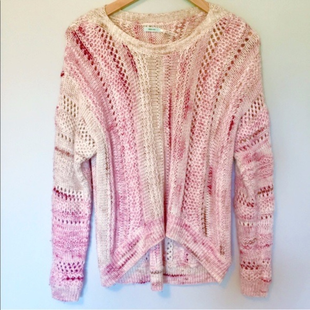URBAN OUTFITTERS | Kimchi Blue Pink Ivory Sweater